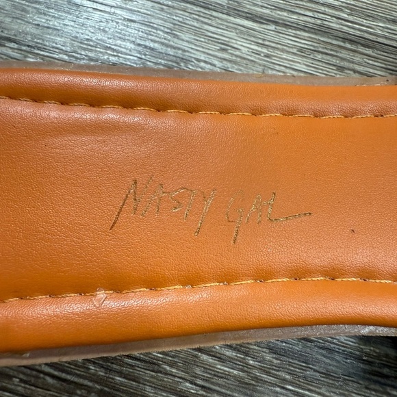 Nasty Gal Shoes Women Sz:8.5 Orange Sandal Slides Y2K Summer Dopamine - Picture 3 of 6